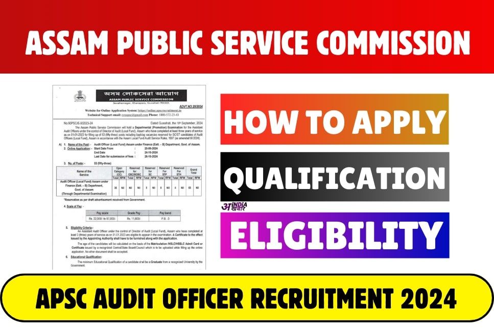 APSC Audit Officer Recruitment 2024