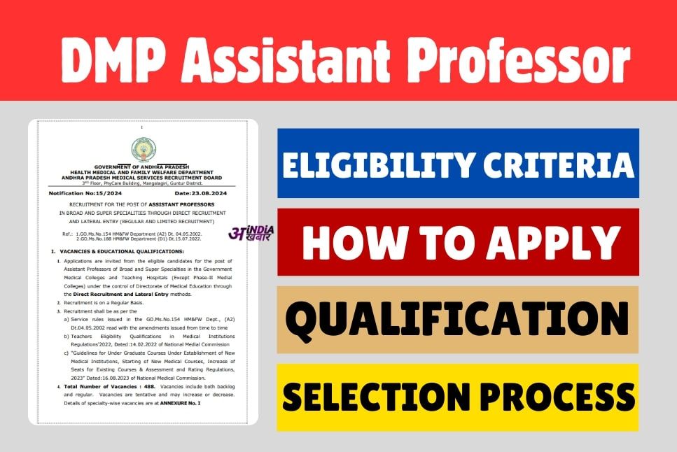 DMP Assistant Professor Recruitment 2024